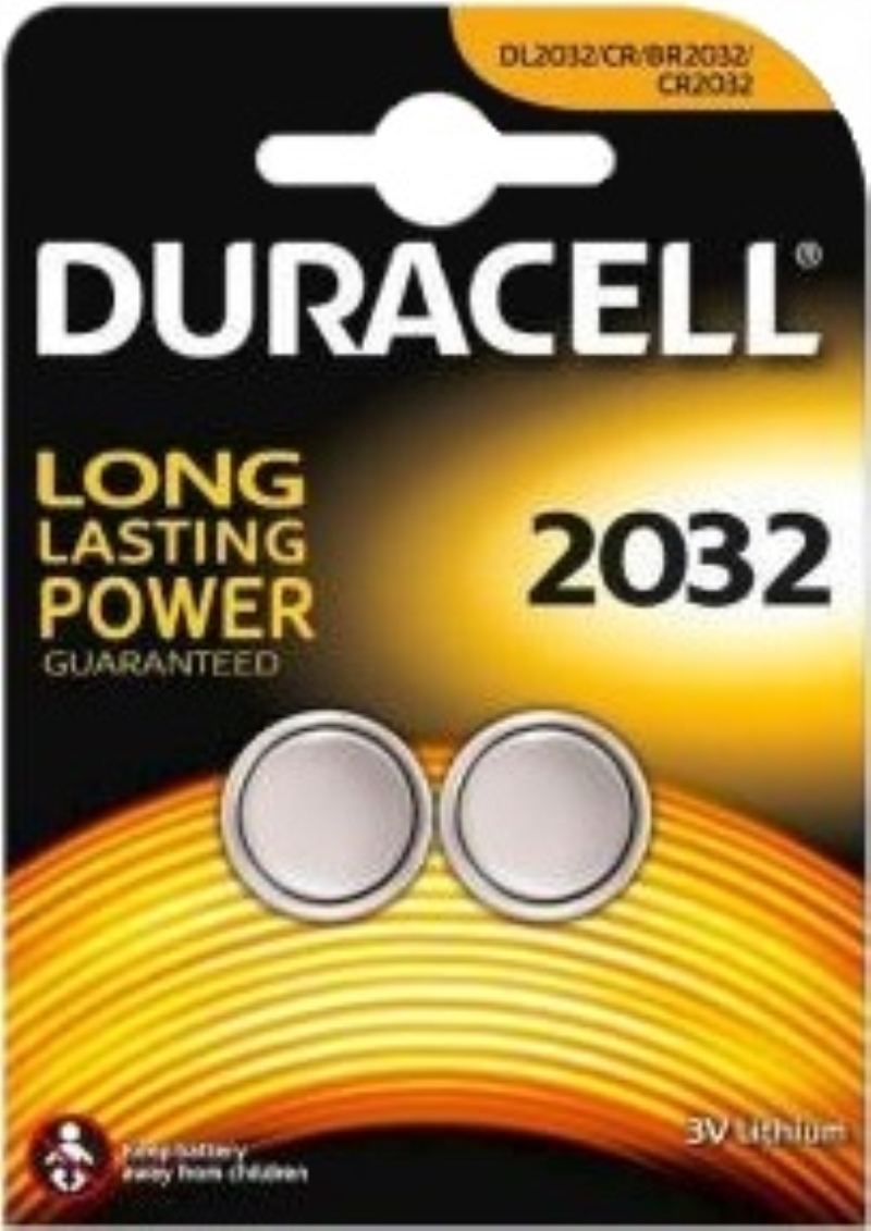 DURACELL Batterie Duracell a bottone CR2032 litio 3 V blister da 2 pezzi